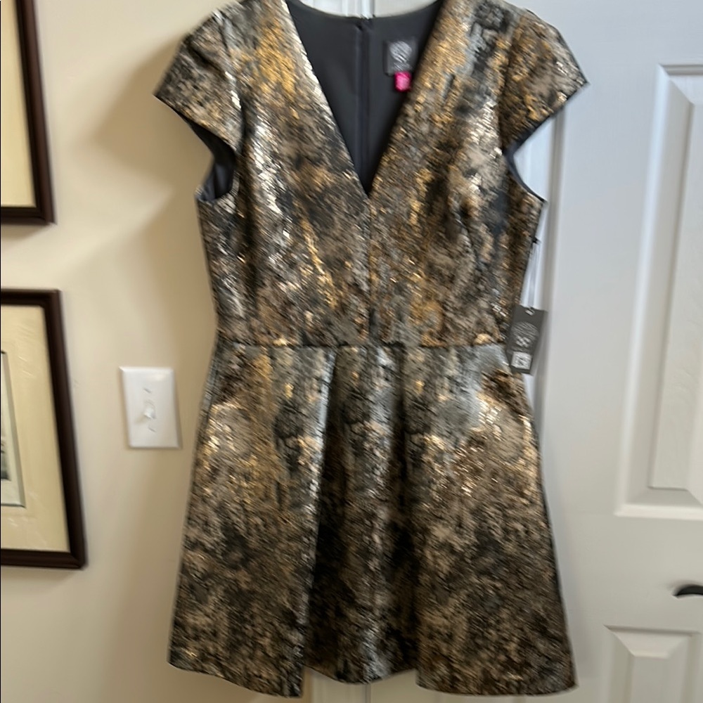 Metallic Gold and Black Dress
